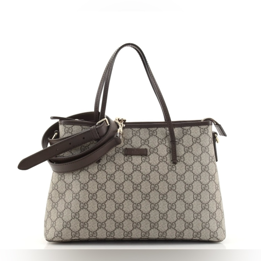 Convertible Zip Tote GG Coated Canvas Small
